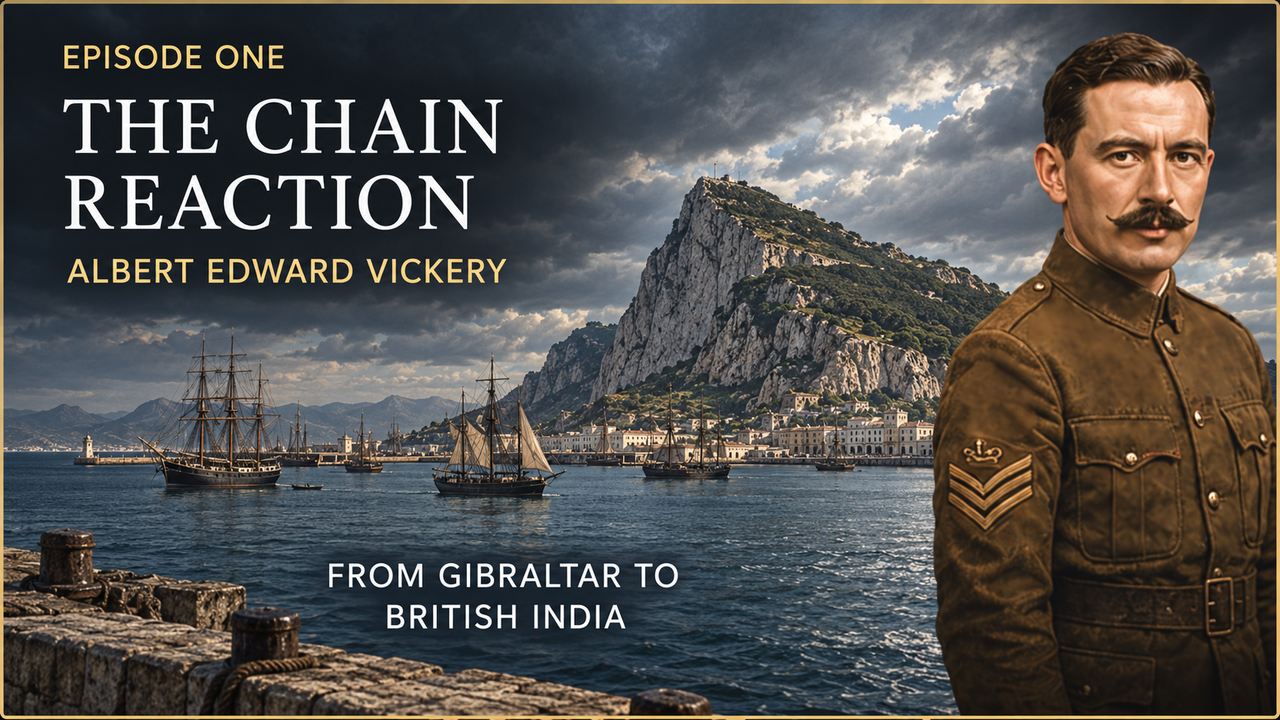 The Chain Reaction — Albert Edward Vickery, from Gibraltar to British India.