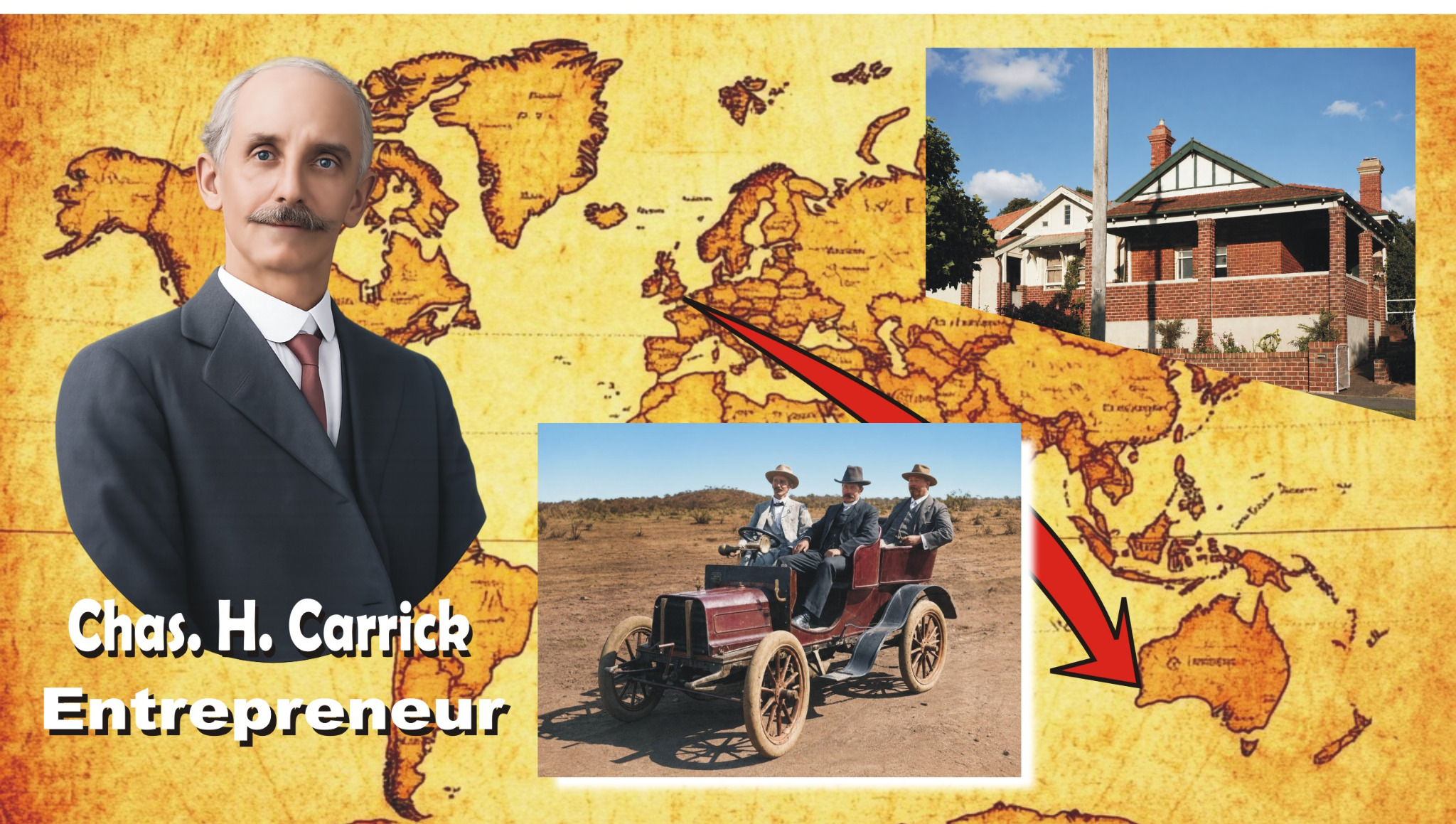 Chas H Carrick entrepreneur montage