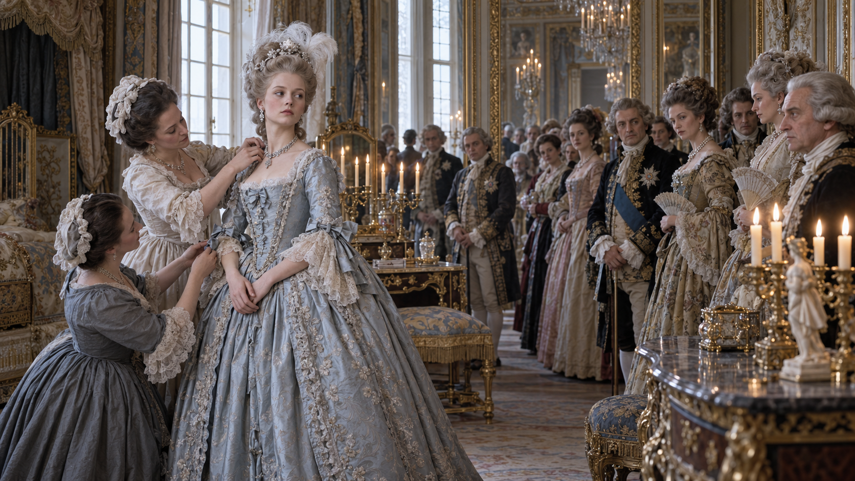 Marie Antoinette at Versailles under observation