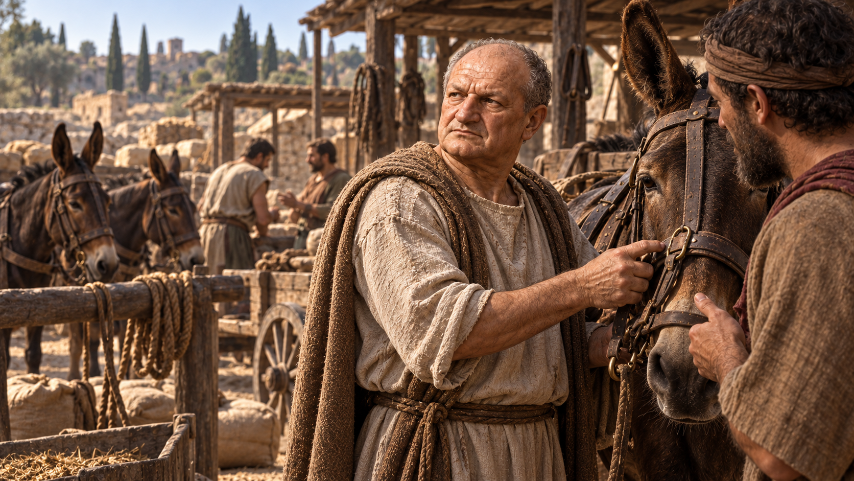 Vespasian among mules and traders